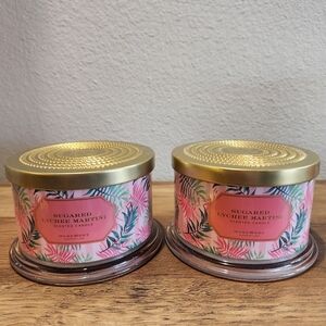 Homeworx Sugared Lychee Martini Candle 4-Wick **New** Set of TWO